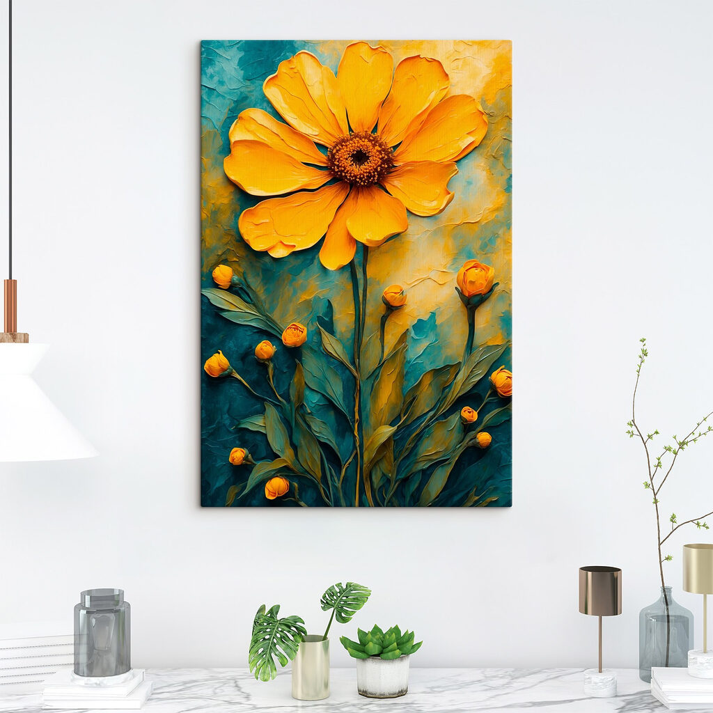 Painting of a flower Painting of a flower