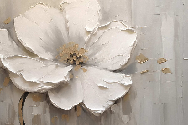 Delicate white floral elegance displayed Delicate white floral elegance displayed