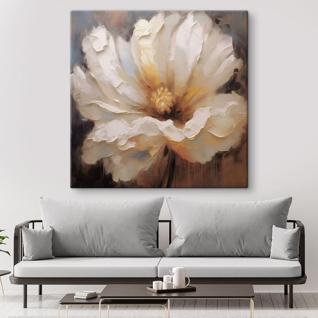 Painting of a white flower Painting of a white flower