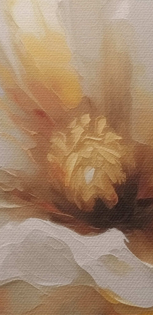Painting of a white flower Painting of a white flower