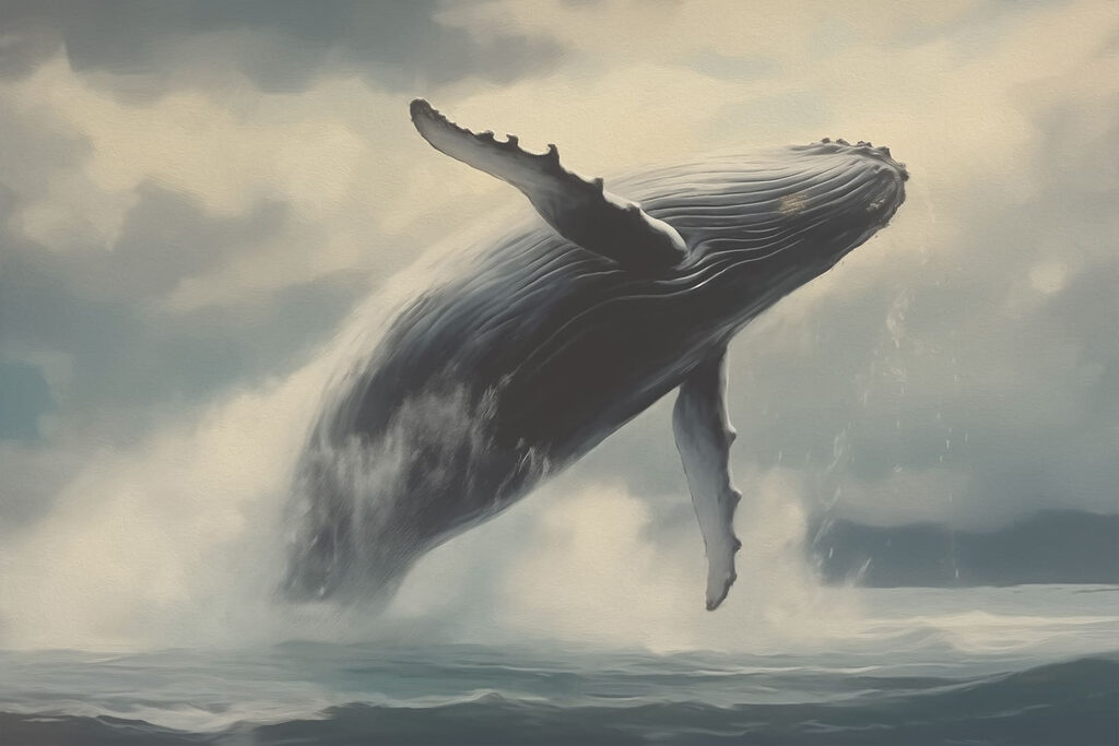 Whale jumping out of the water Whale jumping out of the water