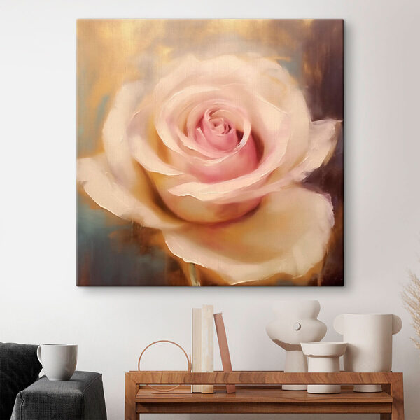 Elegante rosa dai toni tenui Quadri Elegante rosa dai toni tenui