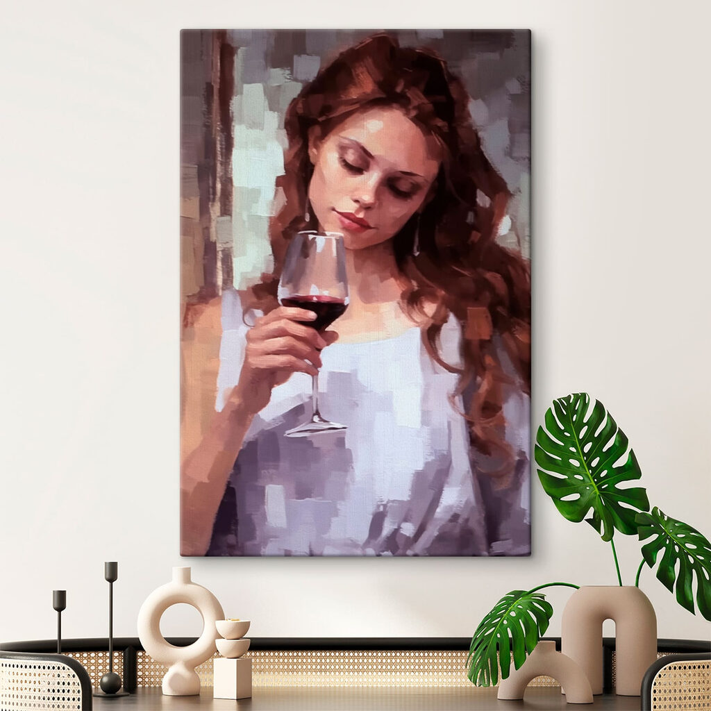 Woman holding a wine glass Woman holding a wine glass