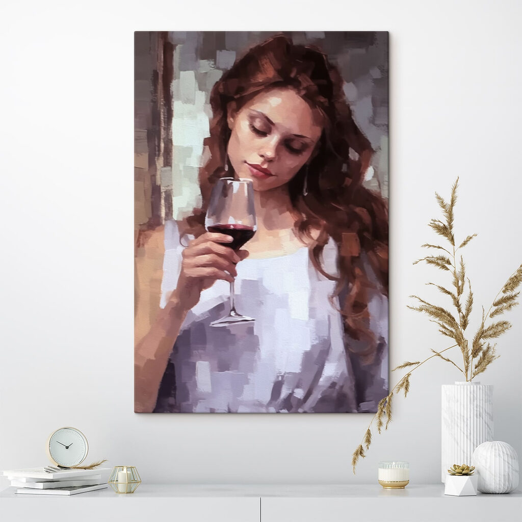 Woman holding a wine glass Woman holding a wine glass