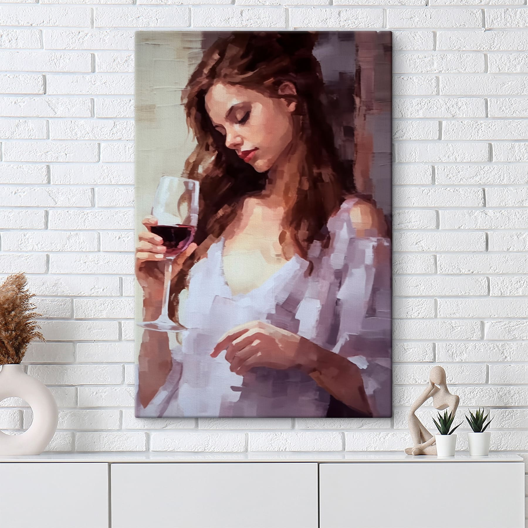 Woman holding a wine glass