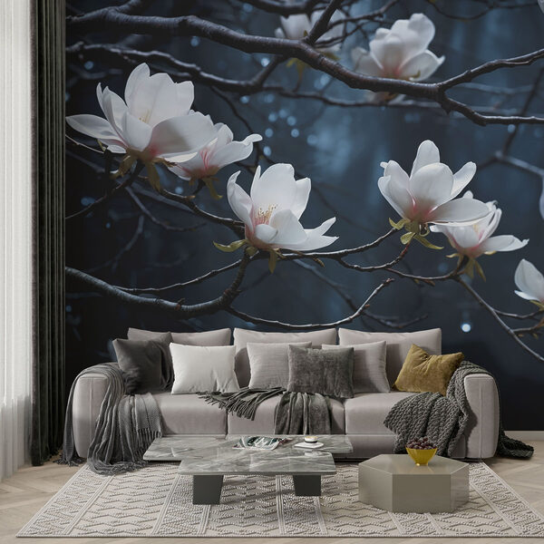 Albero con fiori bianchi Albero con fiori bianchi