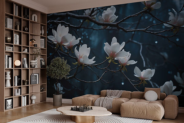 Albero con fiori bianchi Albero con fiori bianchi