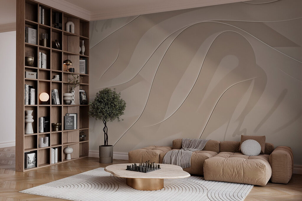 White and black wavy lines