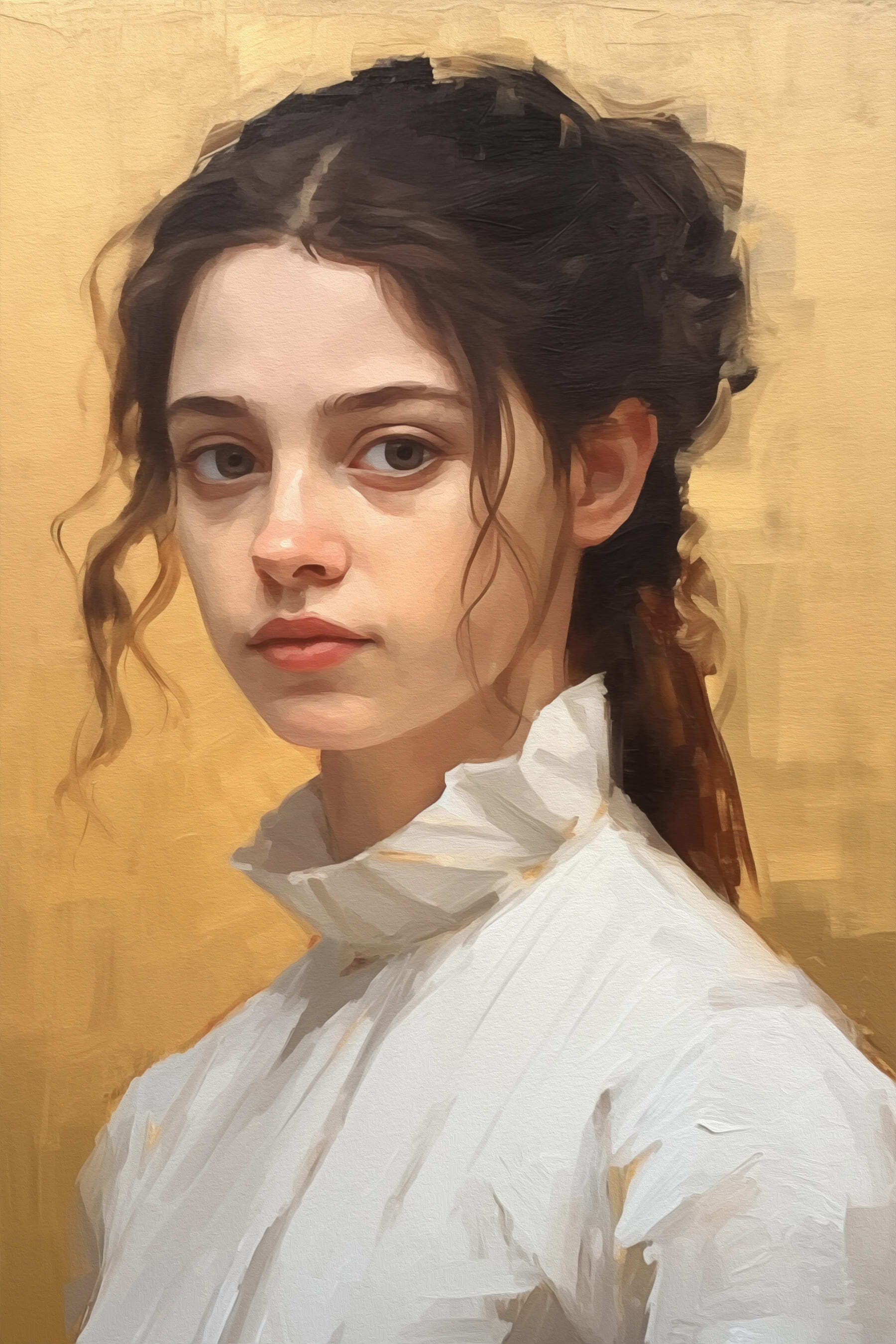 Woman in a white shirt
