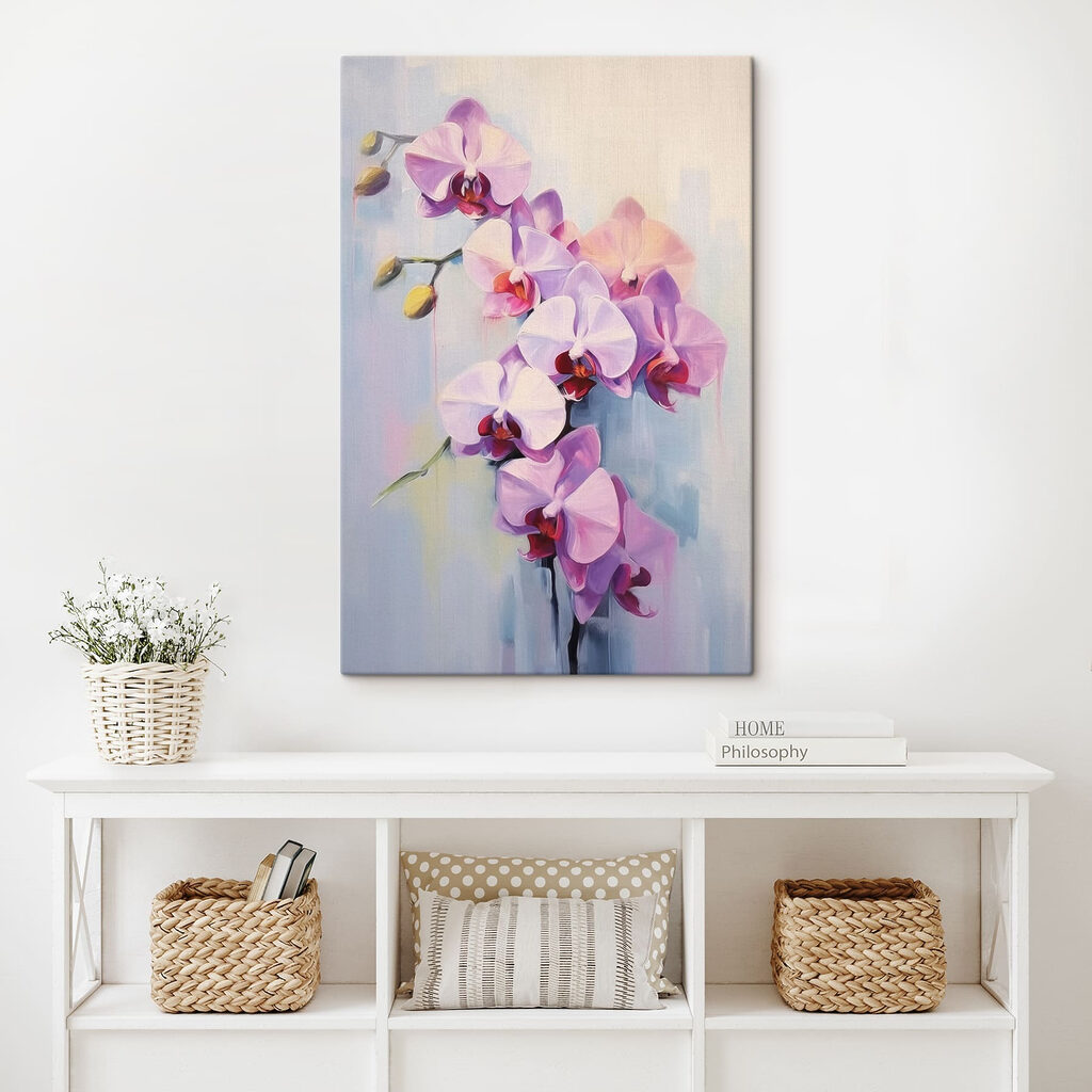 Painting of purple flowers Painting of purple flowers