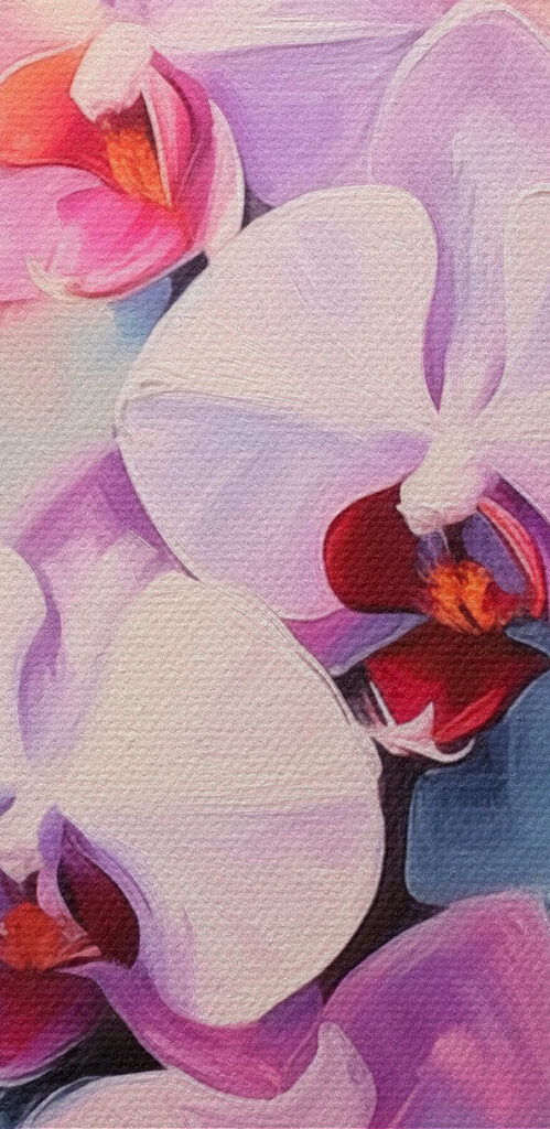 Painting of purple flowers Painting of purple flowers