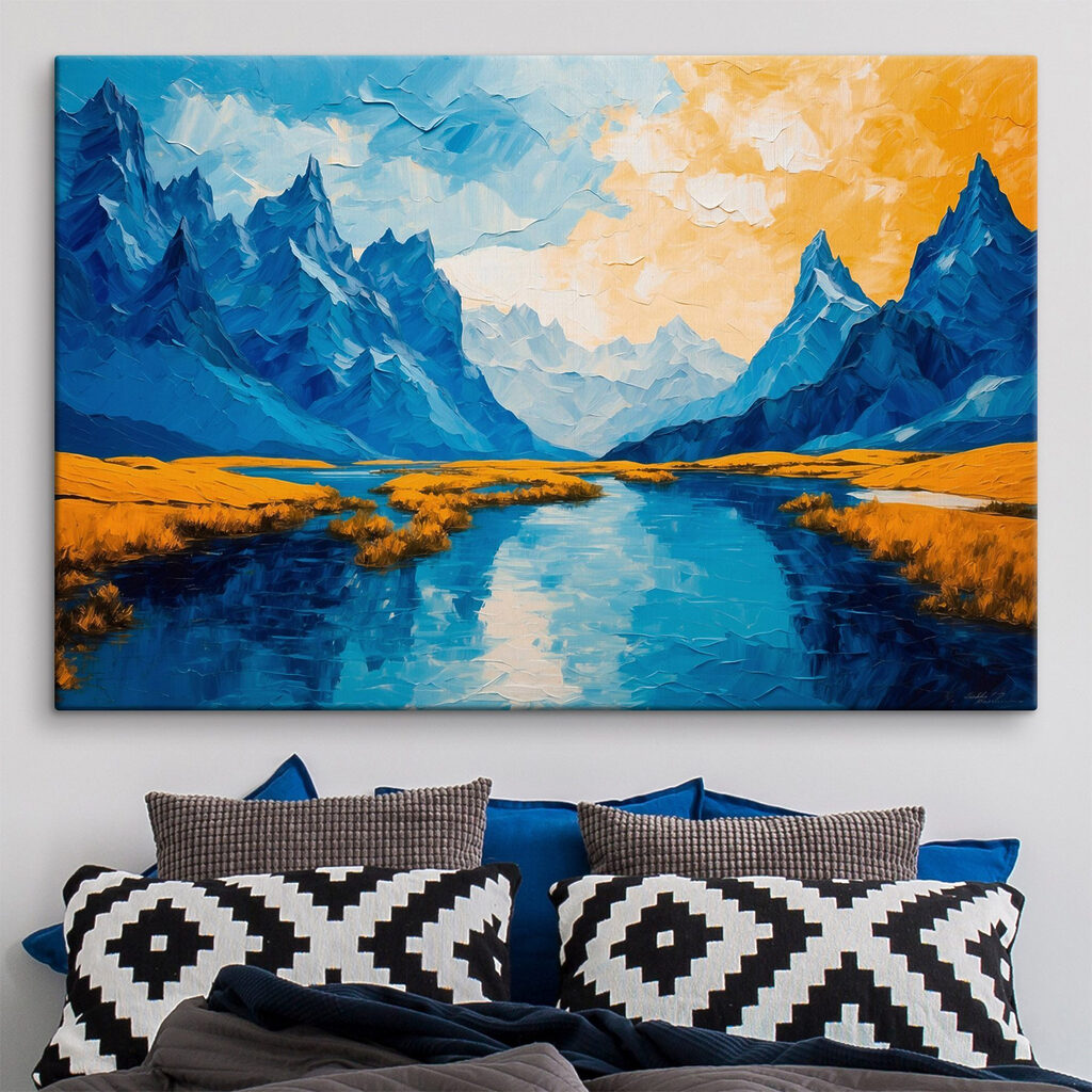 s43449pib158m 1024x1024 - Dipinto raffigurante un fiume con montagne ed erba - tegory