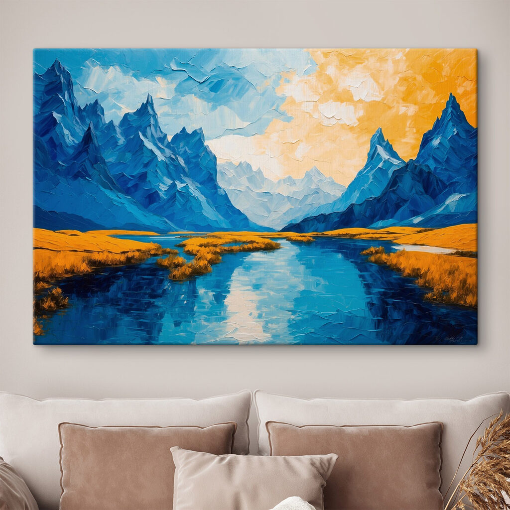 s43449pig119 1024x1024 - Dipinto raffigurante un fiume con montagne ed erba - tegory