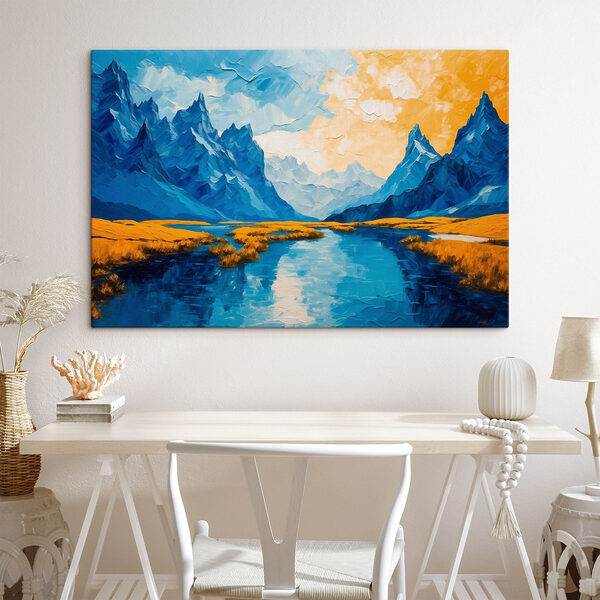 s43449pig408 600x600 - Dipinto raffigurante un fiume con montagne ed erba - tegory