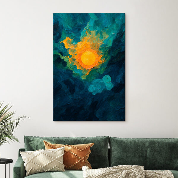 Dipinto raffigurante il sole e le nuvole Quadri Dipinto raffigurante il sole e le nuvole