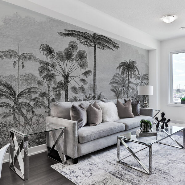 Disegno in bianco e nero di palme Disegno in bianco e nero di palme