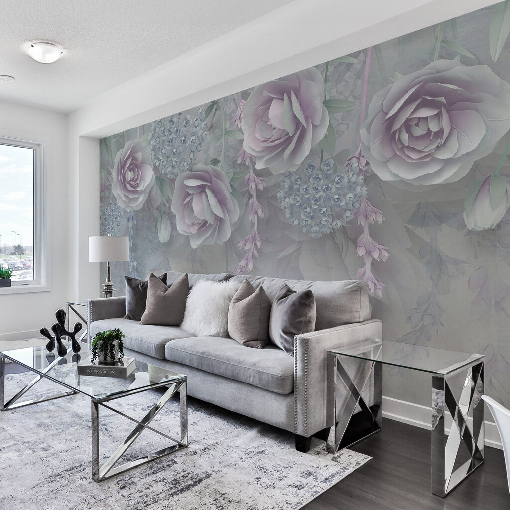 Delicate flowers in soft hues