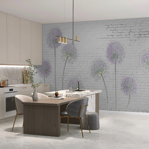 Painting of purple flowers