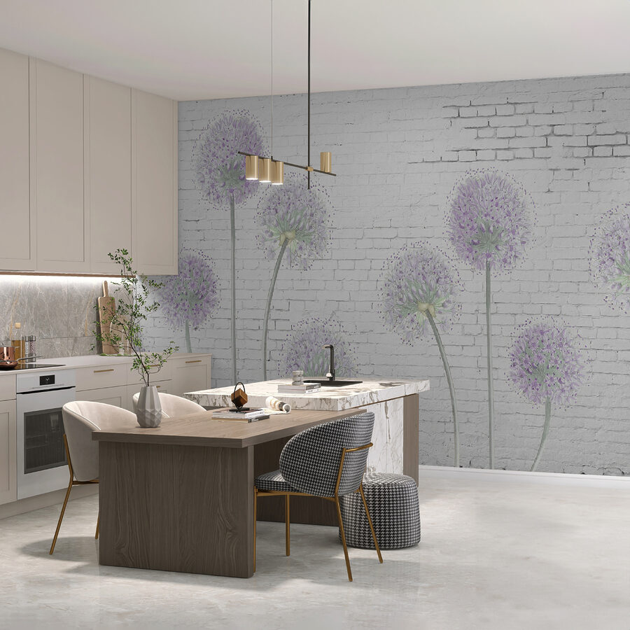 Pittura di fiori viola
