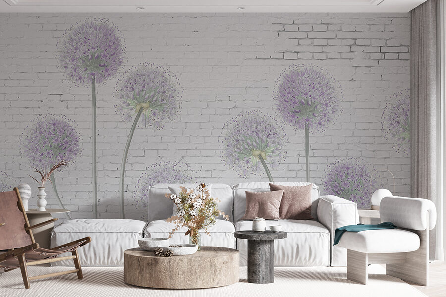 Pittura di fiori viola