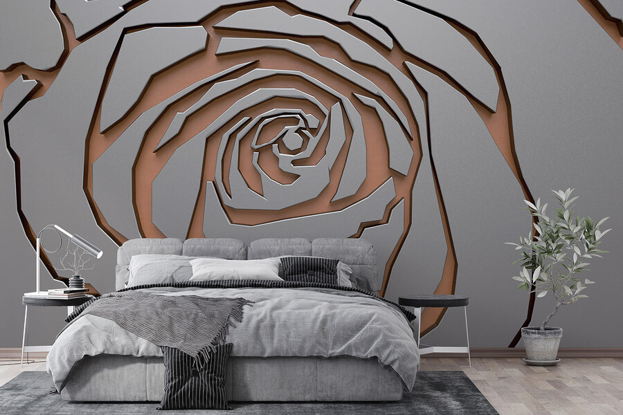 Disegno astratto di rose con texture metallica. Disegno astratto di rose con texture metallica.