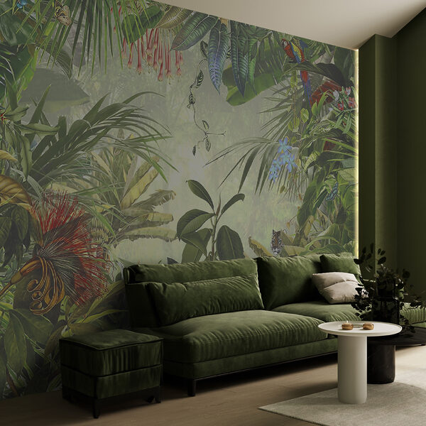 Pittura di una foresta tropicale Pittura di una foresta tropicale