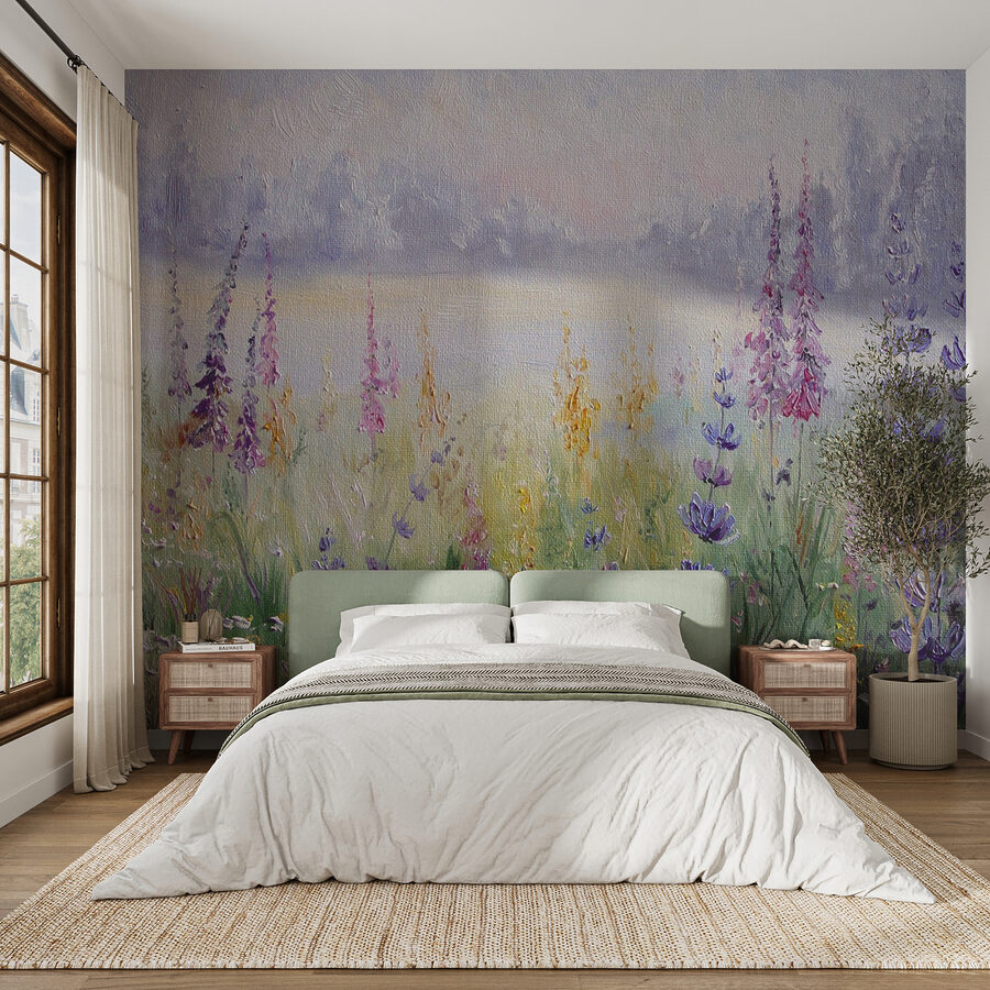 Pittura di fiori in un campo Pittura di fiori in un campo