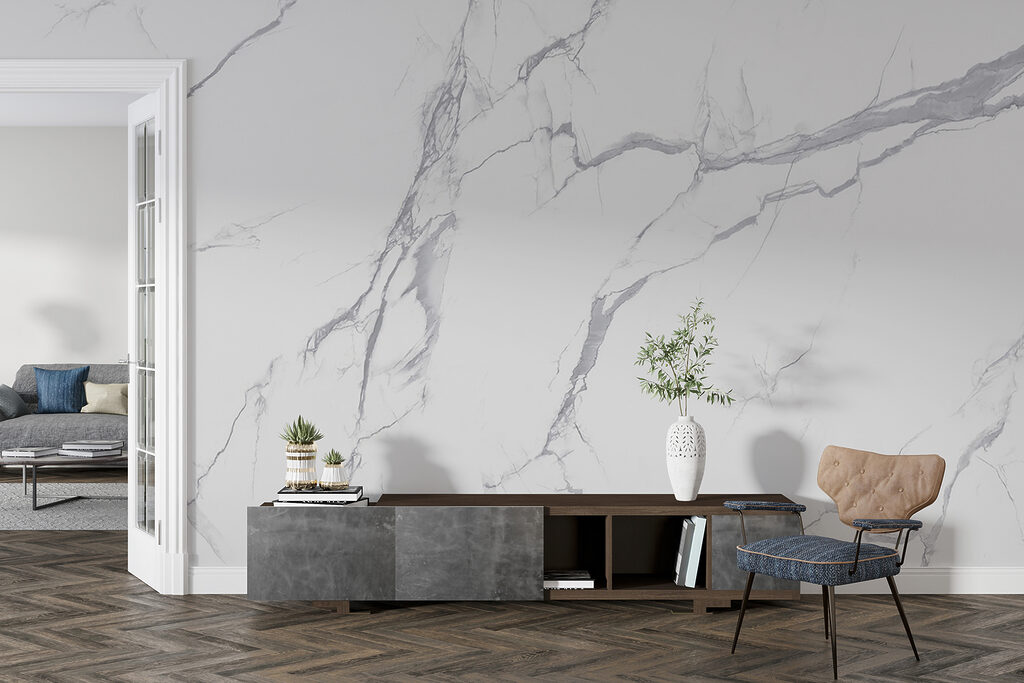 White marble with cracks