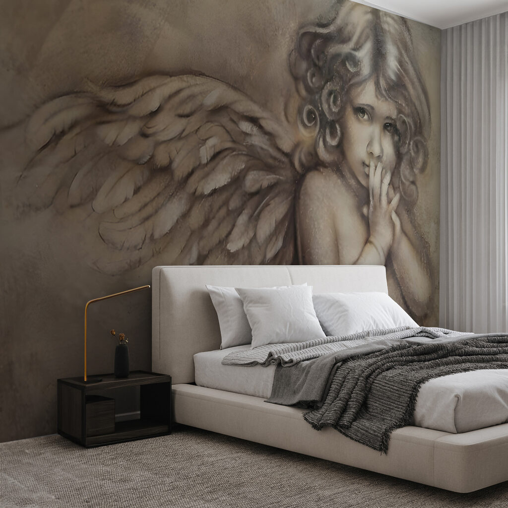 Painting of a baby angel