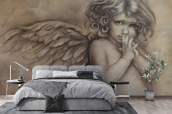 Pittura di un angelo bambino Pittura di un angelo bambino