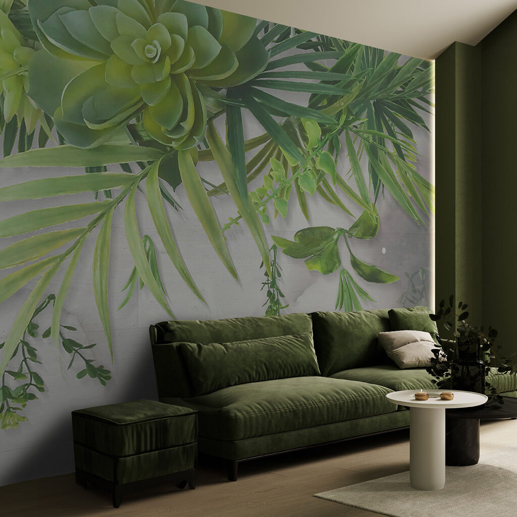 Green plant with leaves