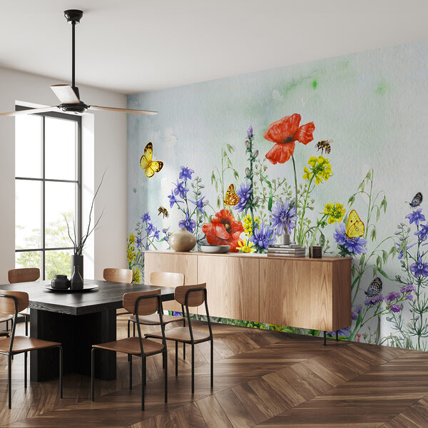 Pittura di fiori e farfalle Pittura di fiori e farfalle