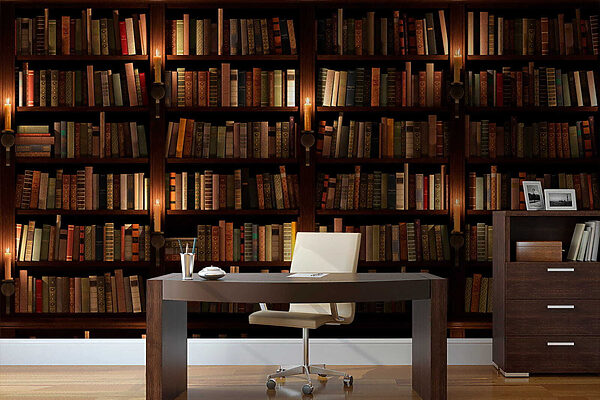 Grande libreria piena di libri Grande libreria piena di libri