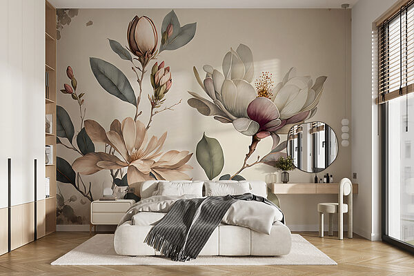 Eleganti fiori di magnolia dalle tonalità tenui. Eleganti fiori di magnolia dalle tonalità tenui.