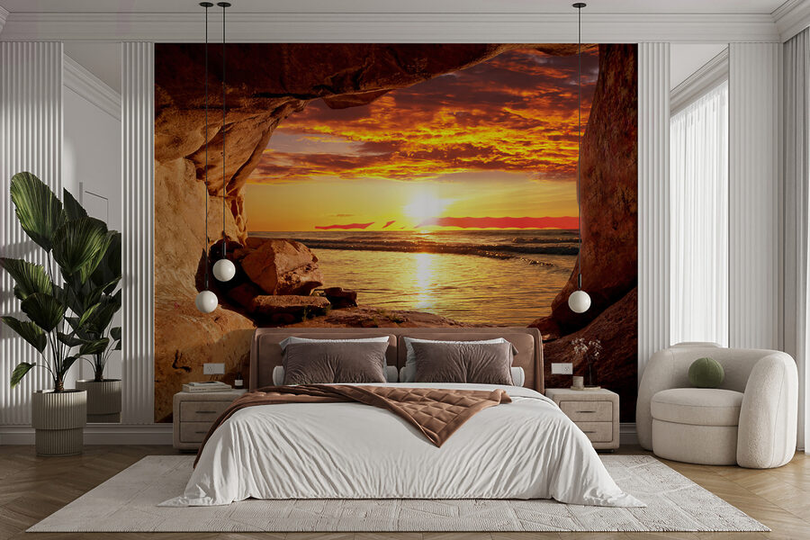 Tramonto su uno specchio d'acqua