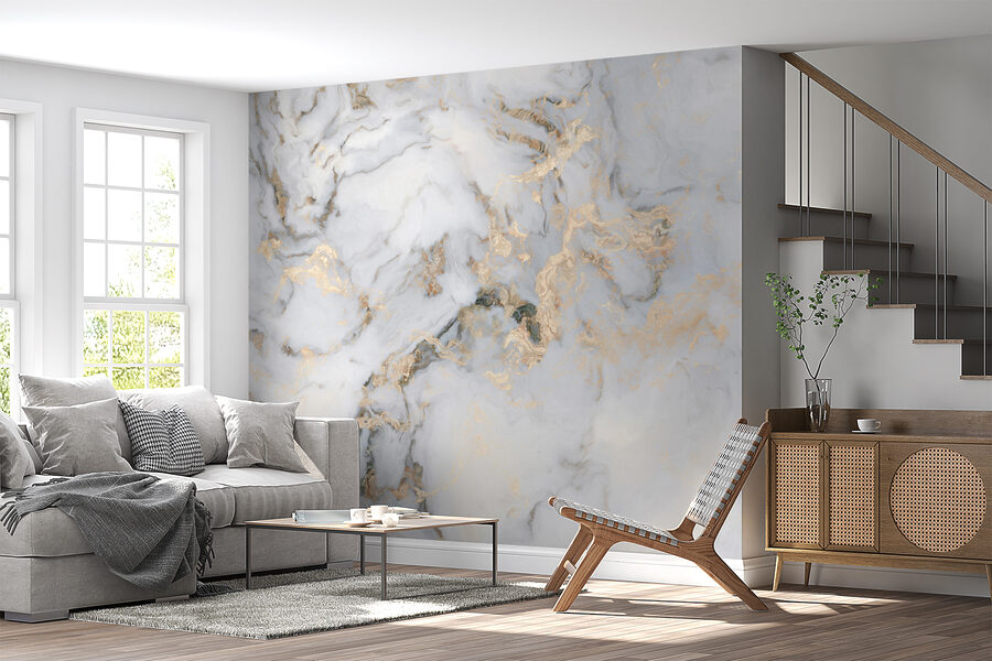 Elegante marmo con venature metalliche
