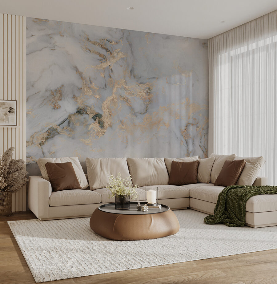 Elegante marmo con venature metalliche