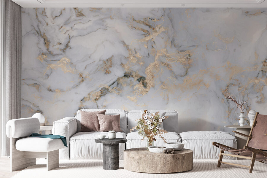 Elegante marmo con venature metalliche