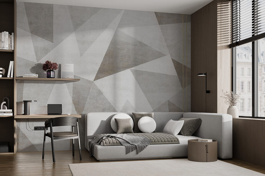 Uno sfondo grigio e bianco con triangoli Uno sfondo grigio e bianco con triangoli