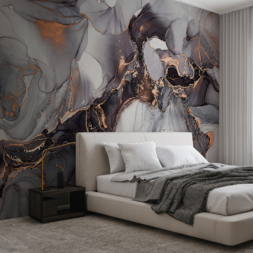 Elegant swirls in muted tones