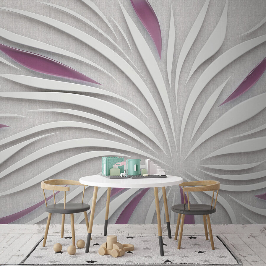 Un disegno bianco e viola