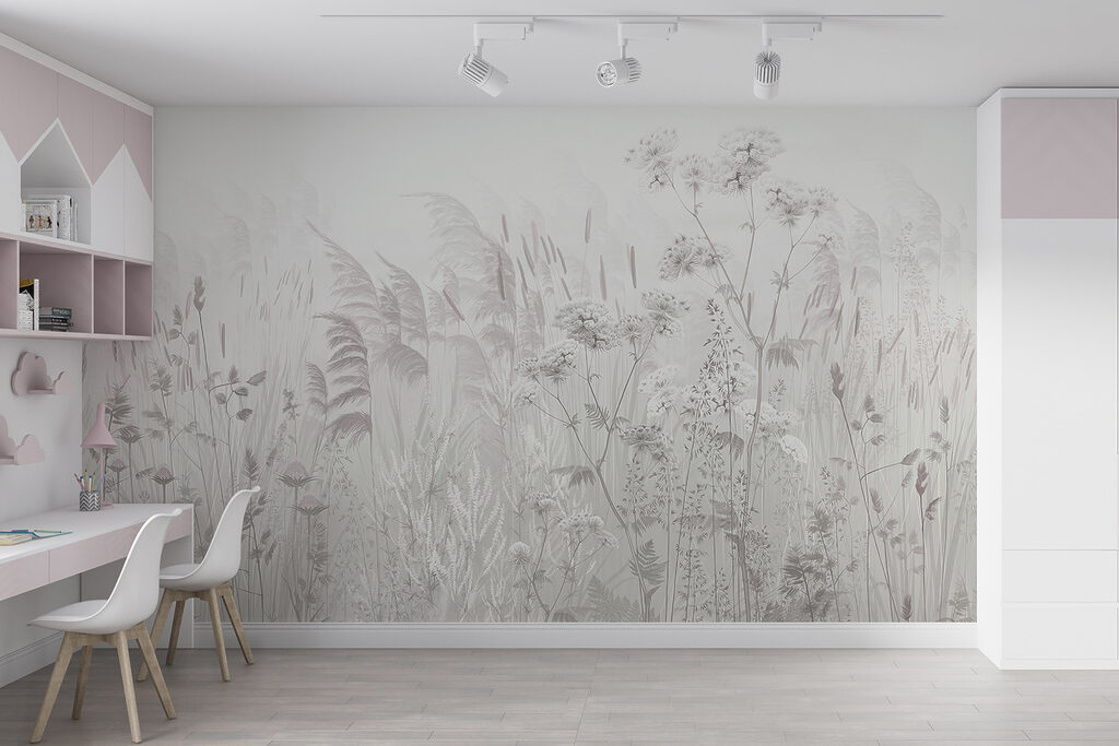 Field of grass and flowers