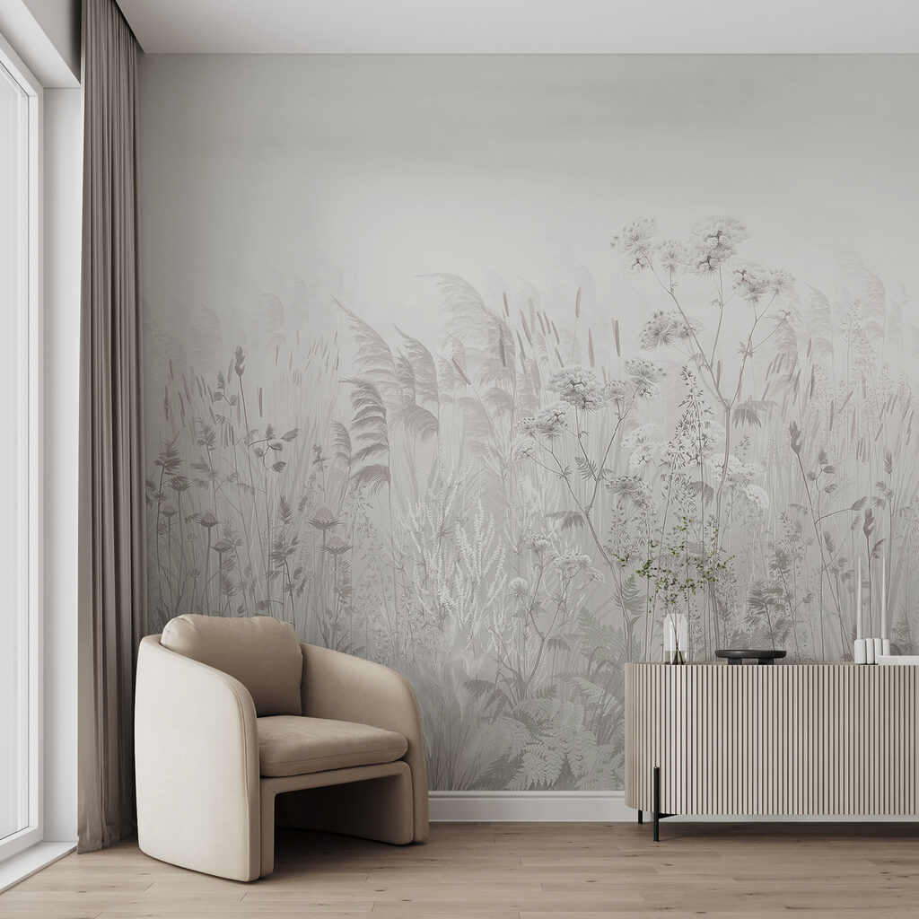 Field of grass and flowers