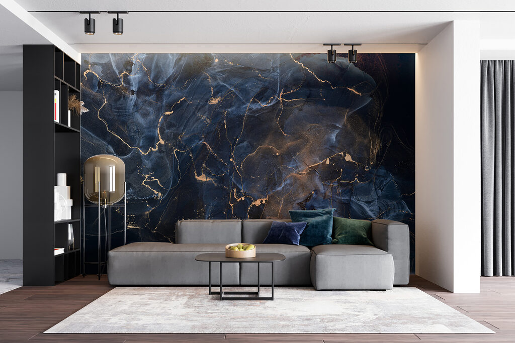 Midnight marbled with copper veins Midnight marbled with copper veins