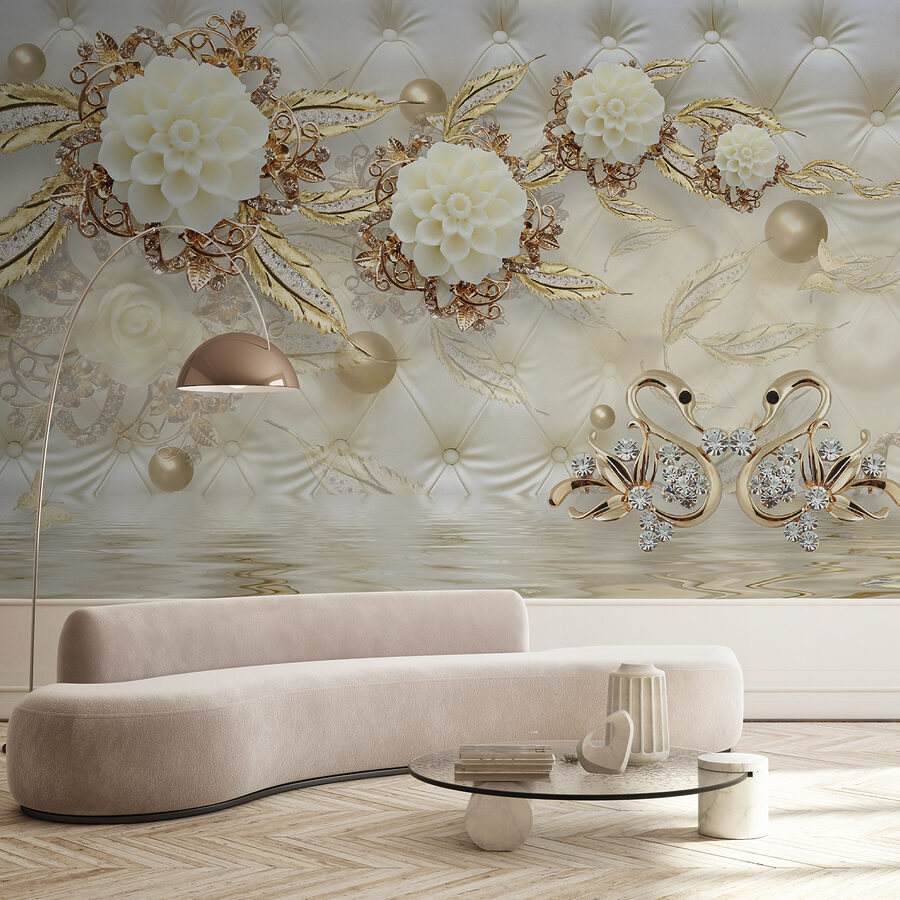 Elegante disegno floreale su una texture lussuosa.