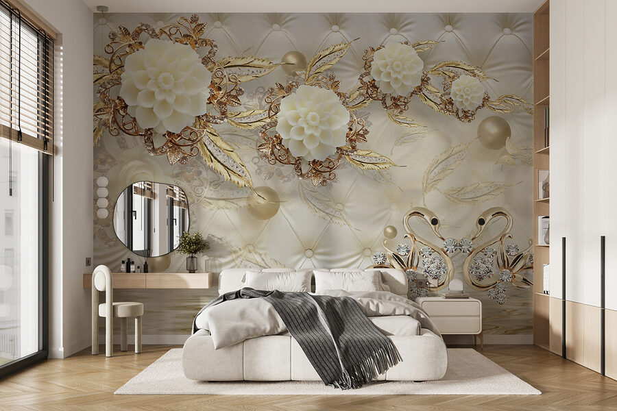Elegante disegno floreale su una texture lussuosa.