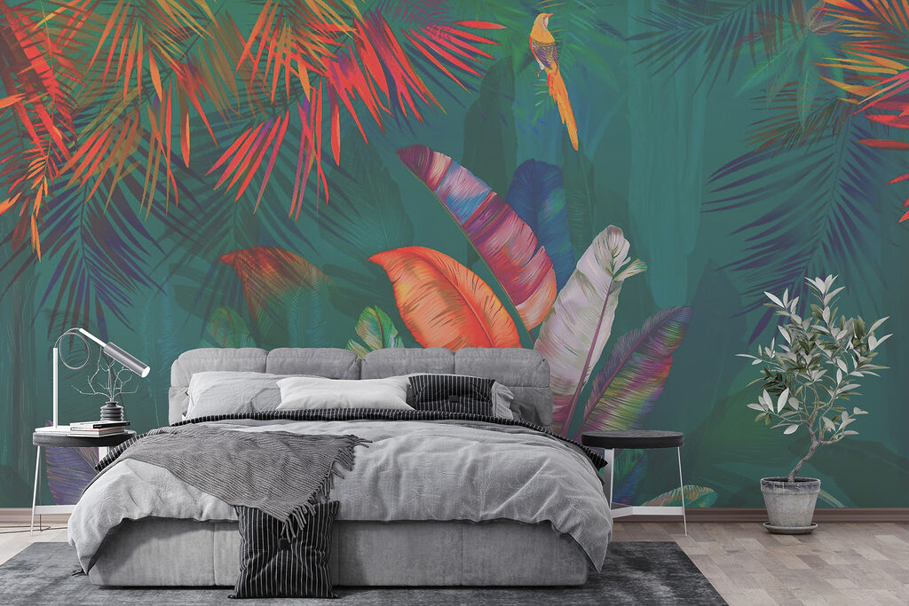 Colorful leaves and plants