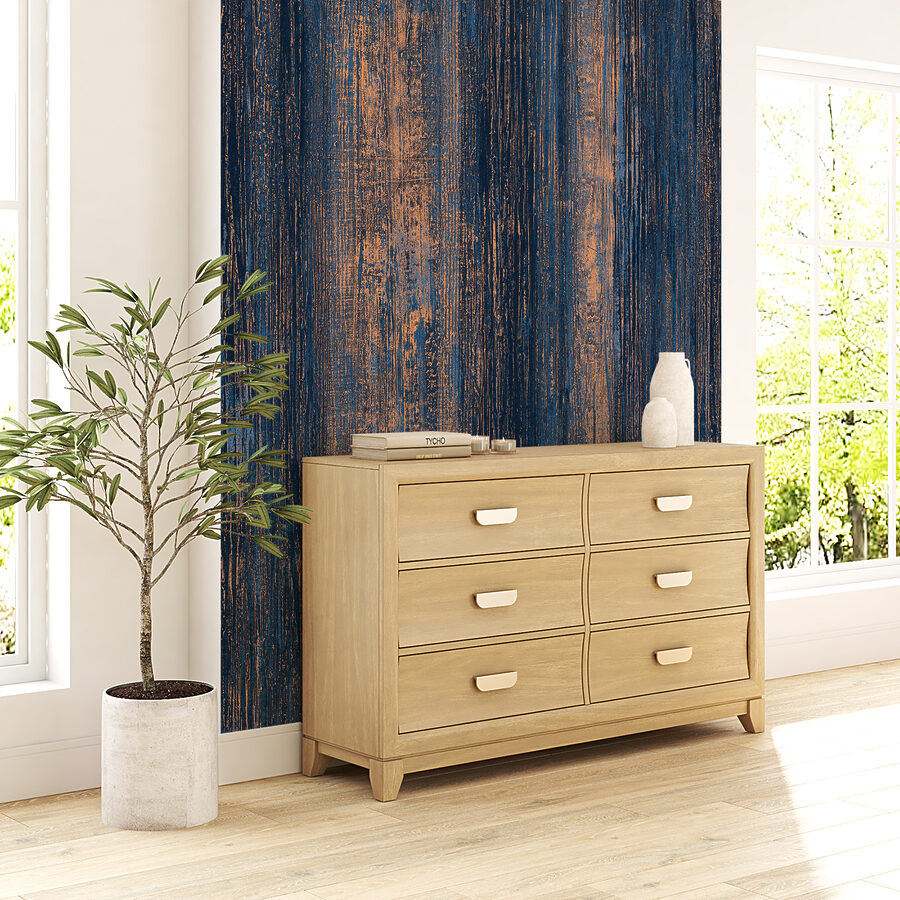 Superficie a strisce blu e arancione