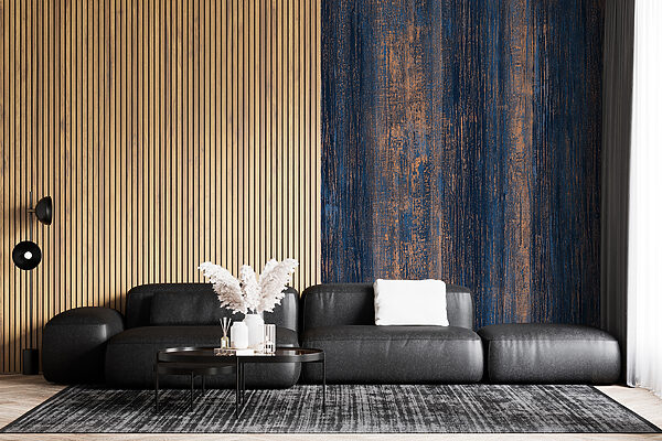 Superficie a strisce blu e arancione Superficie a strisce blu e arancione