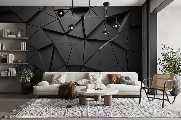 Disegno a triangolo nero su una superficie Disegno a triangolo nero su una superficie
